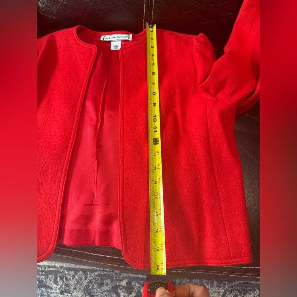 Vintage Bobbie Brooks Red Cropped Blazer Jacket Size 11/12 – Union Made (ILGWU) - Picture 5 of 7